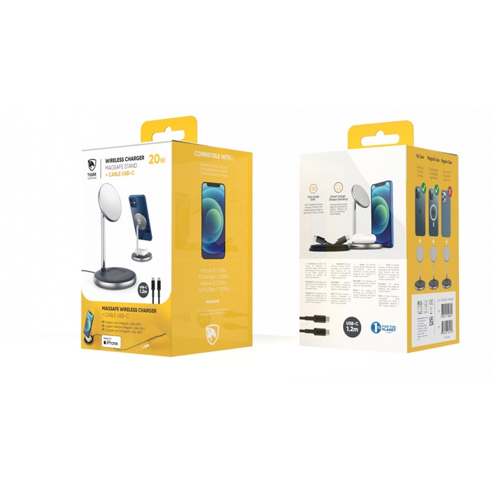 TIGER POWER SUPPORT CHARGEUR MAGSAFE MOBILE AIRPODS 20W + CABLE 1,2M