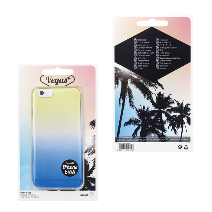 COQUE VEGAS JAUNE BLEU: APPLE IPHONE 6/6S/7/8