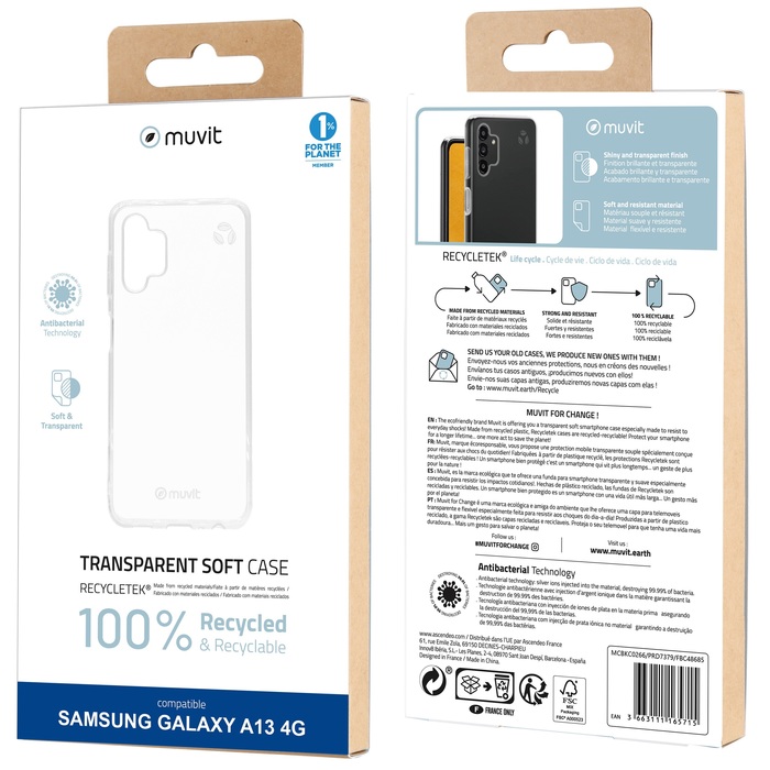 COQUE RECYCLETEK TRANSPARENTE SAMSUNG GALAXY A13 4G