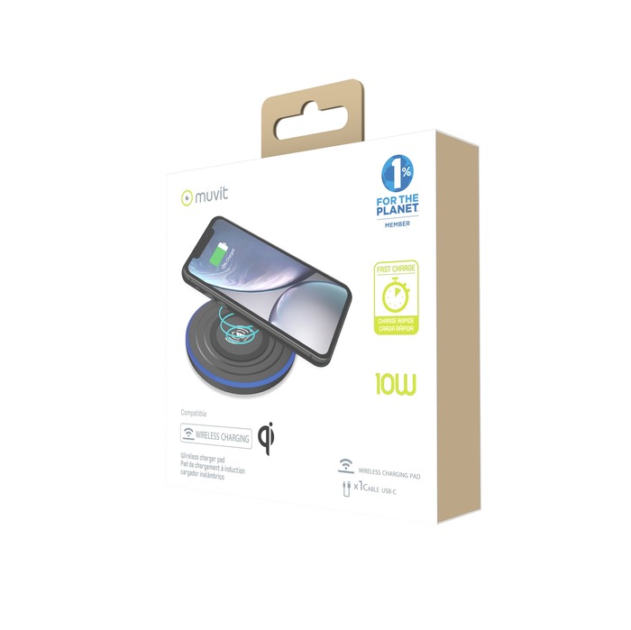 PAD DE CHARGEMENT SANS FIL QI 10W NOIR