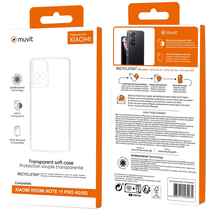 MFC COQUE SOUPLE DESIGNED FOR XIAOMI REDMI NOTE 11 PRO 4G/5G