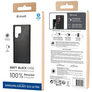COQUE RECYCLETEK SOUPLE NOIR SAMSUNG GALAXY S22 ULTRA